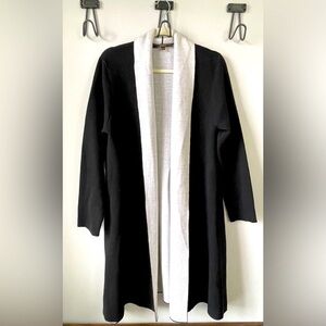 Maxsport, Women’s Medium, Black and Gray Open Front heavy cardigan duster